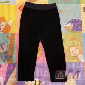 KENZO velvet black pants/leggings - 3Y